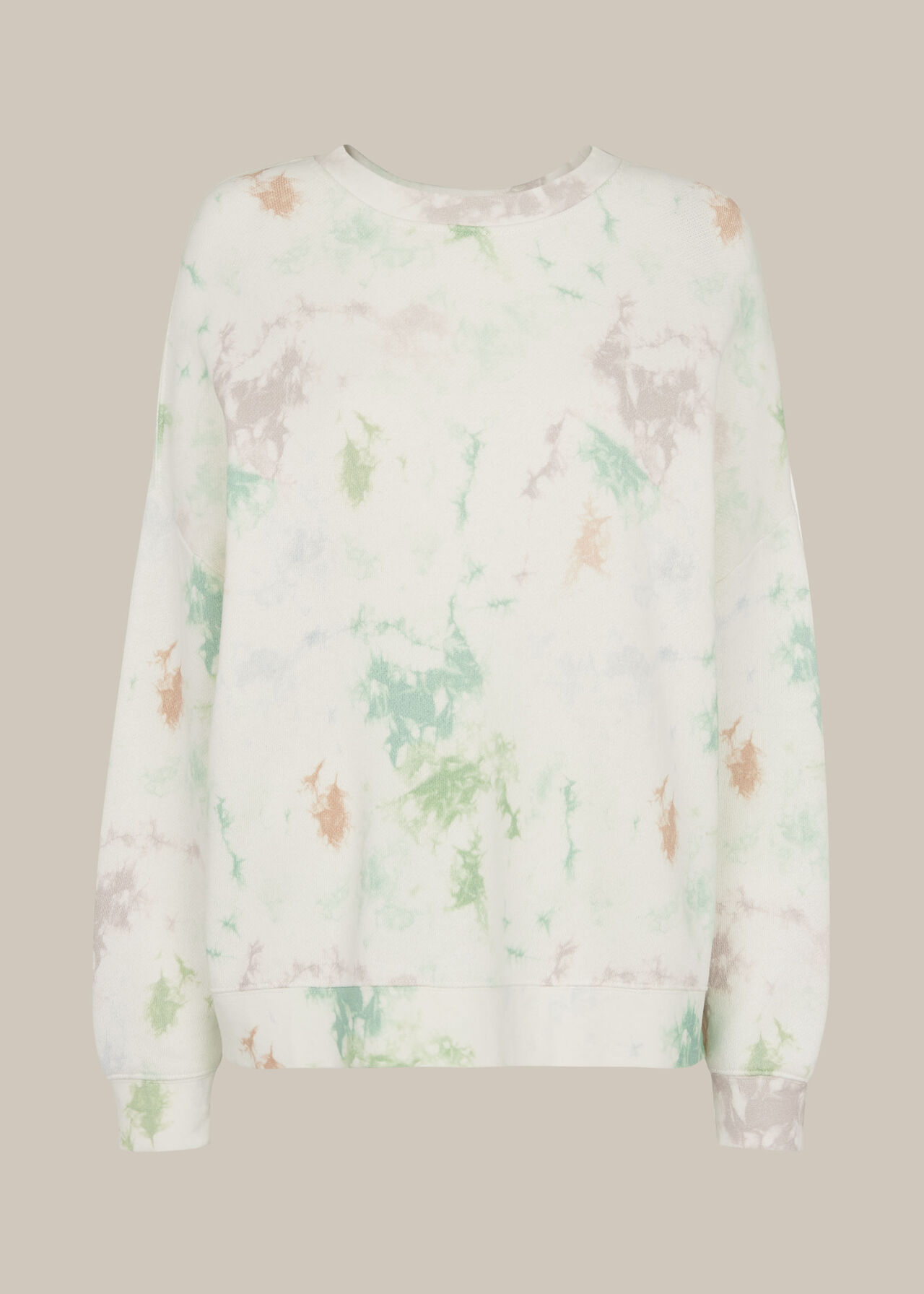 Tie Dye Print Sweatshirt White/Multi