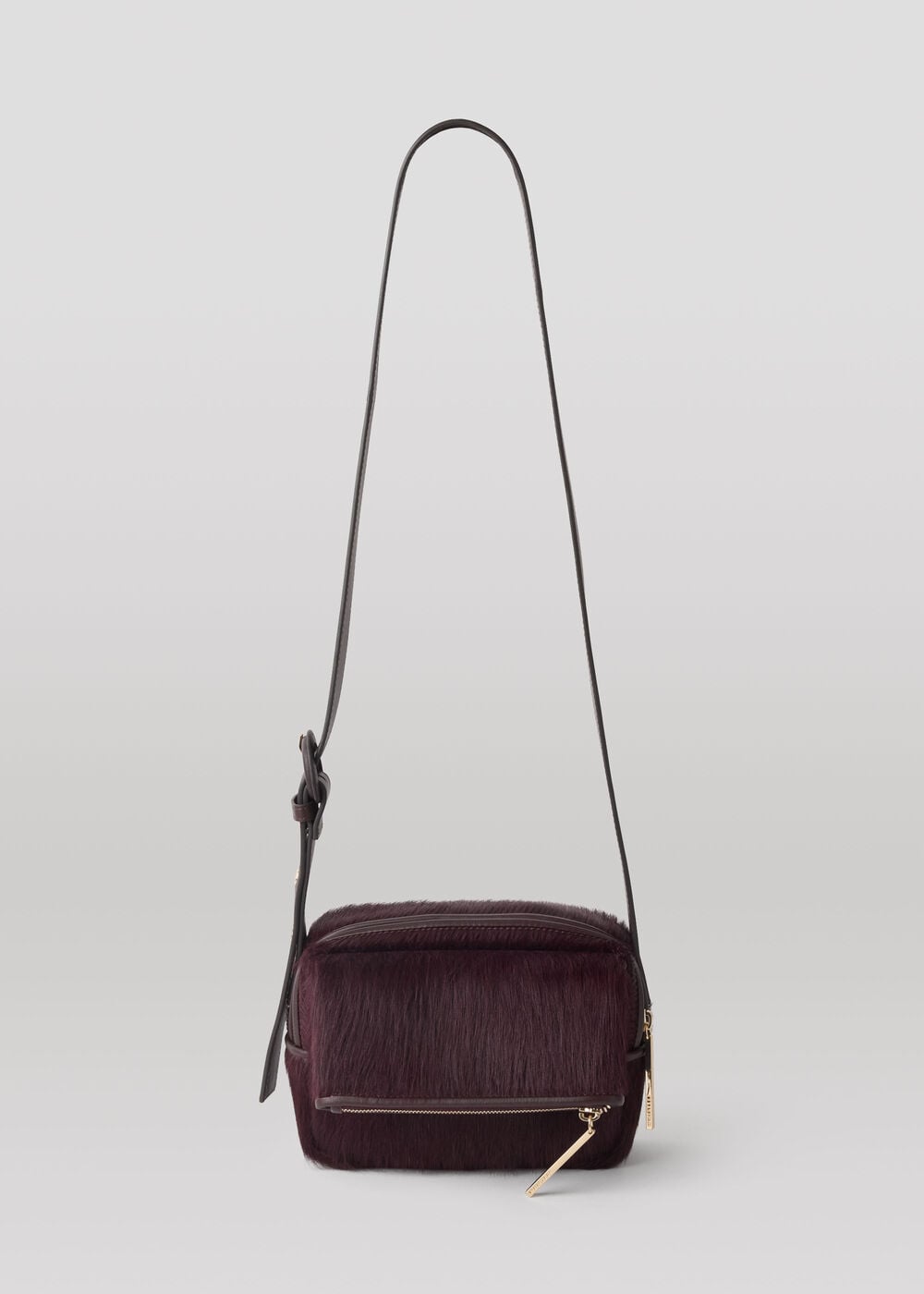 Plum Bibi Hair-On Crossbody Bag