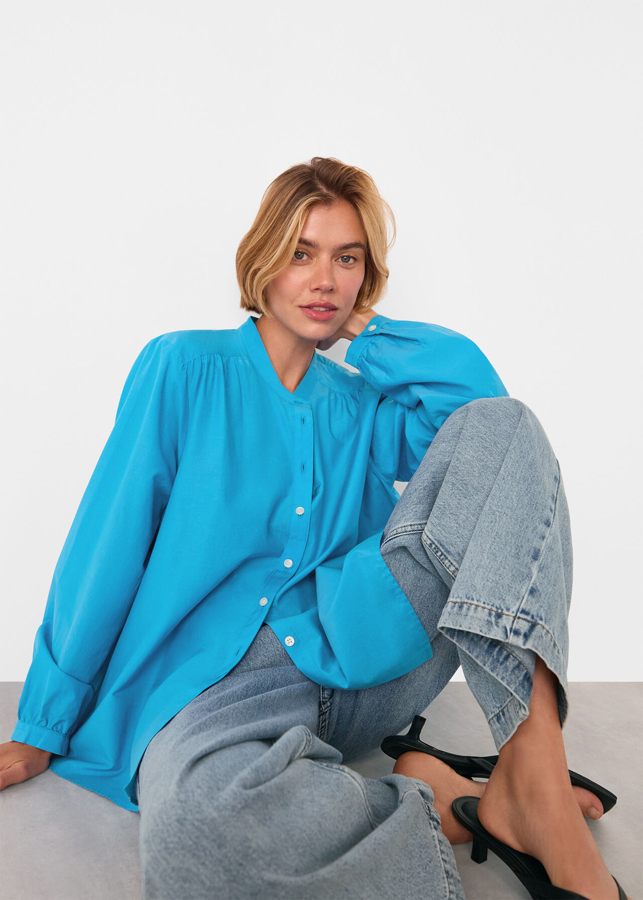 Silk Cotton Trapeze Shirt