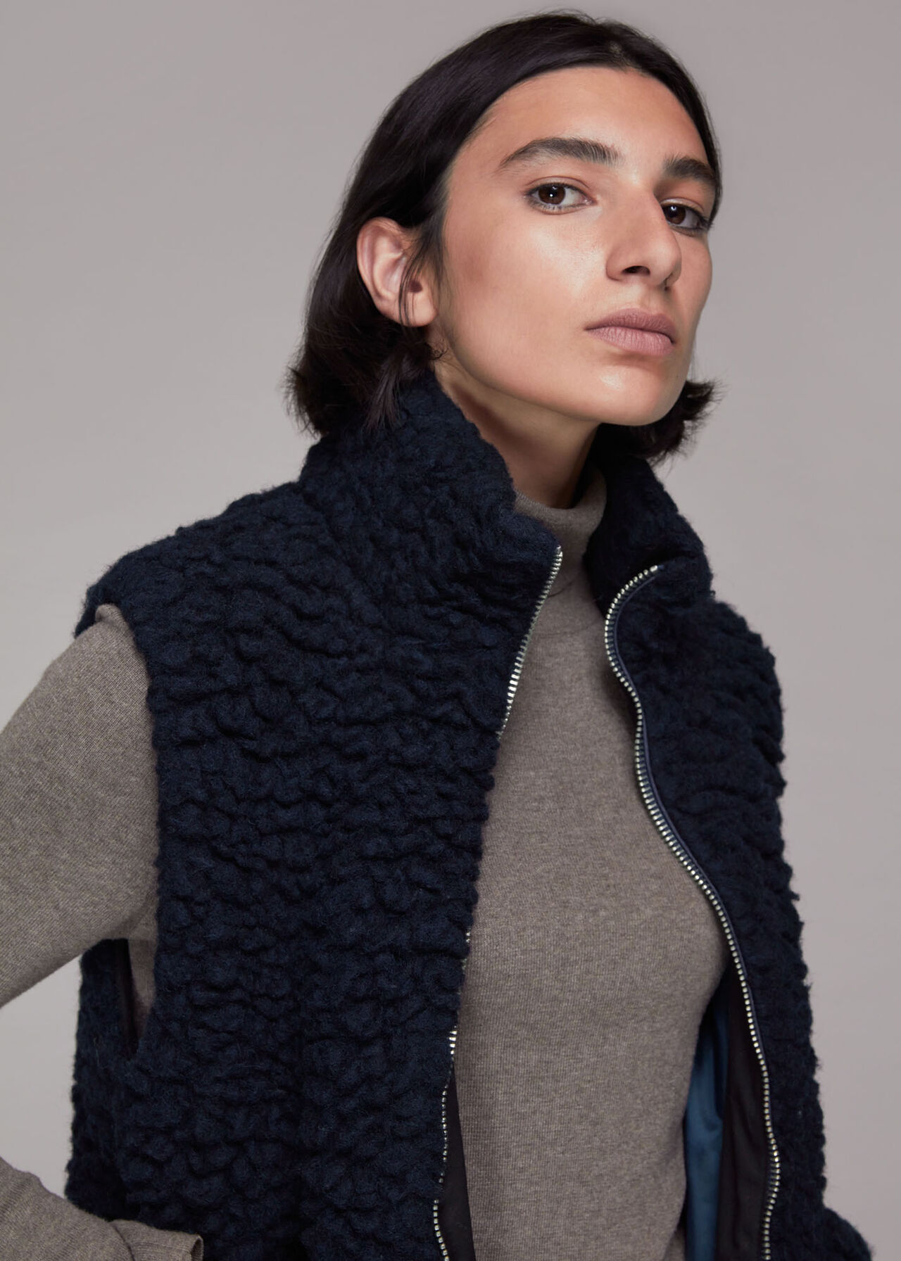 Cleo Wool Borg Gilet