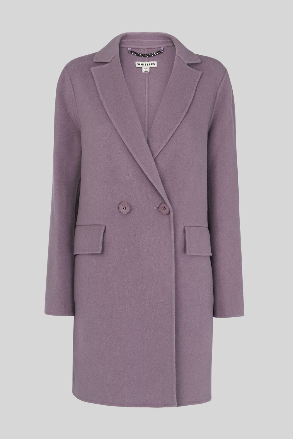 Double Faced Wool Coat Lilac