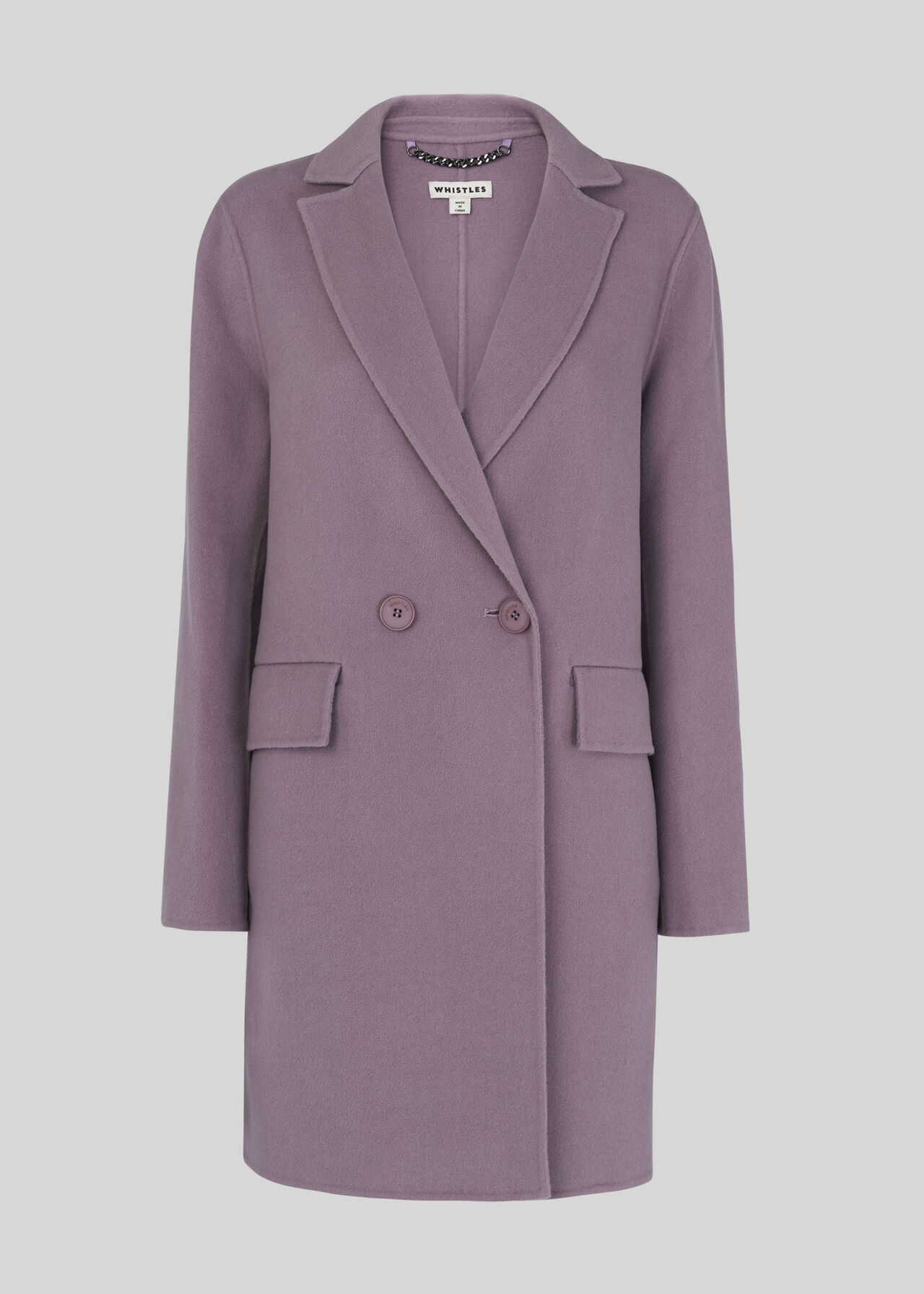 Double Faced Wool Coat Lilac