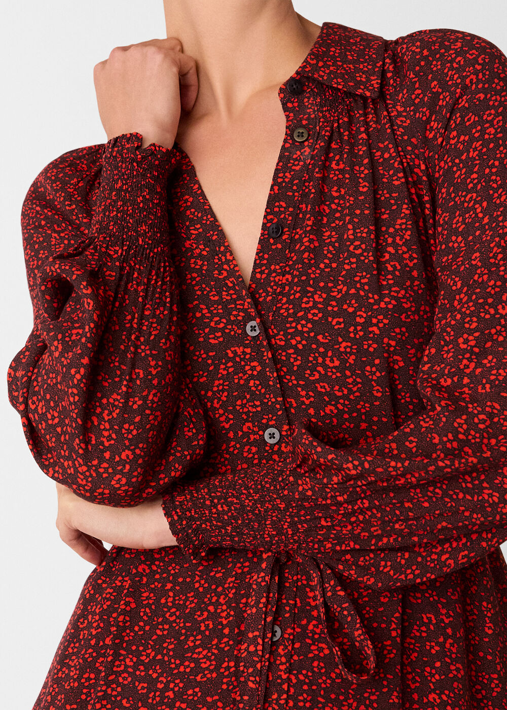 Pansy Dot Shirt Dress
