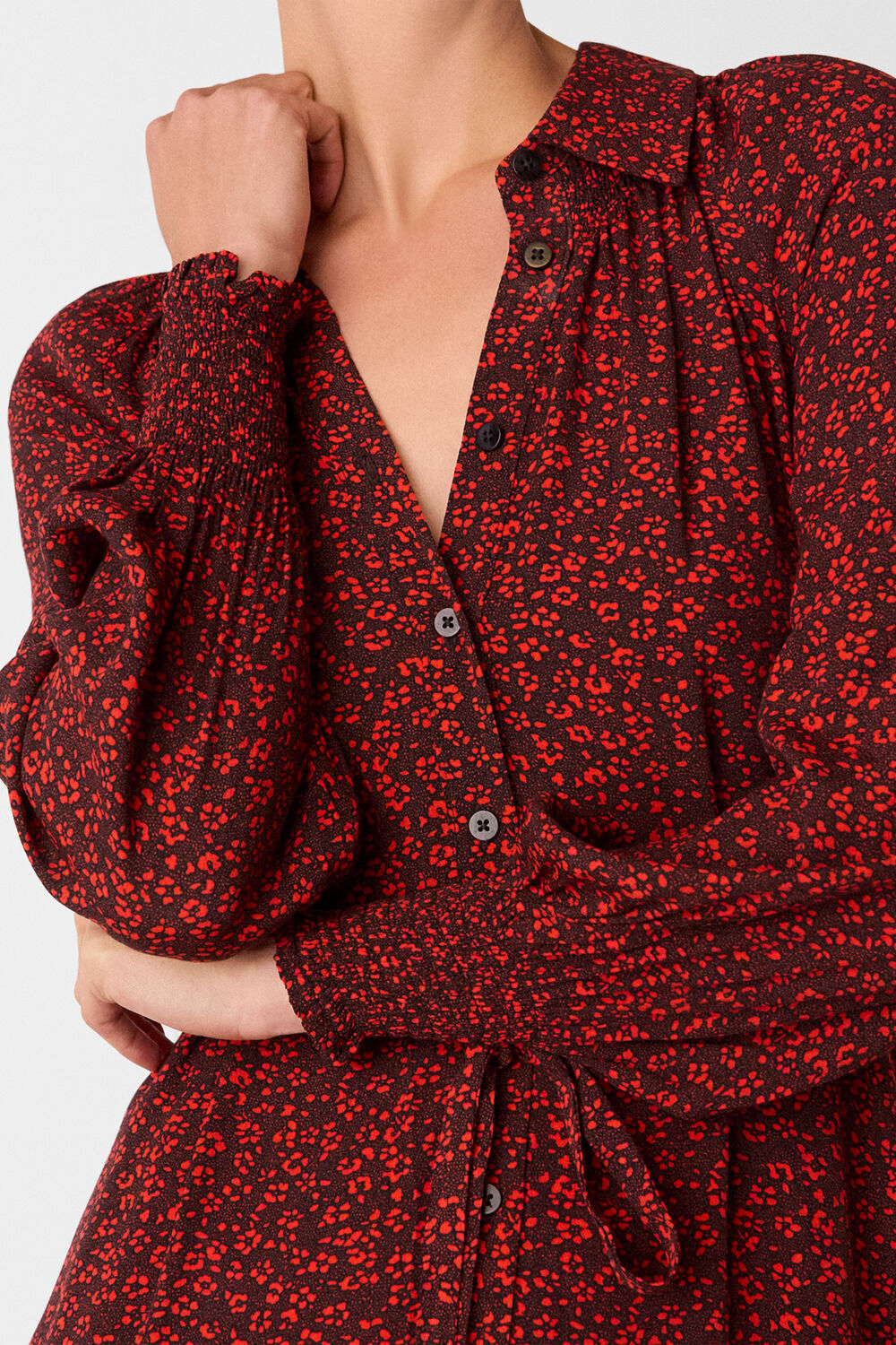 Pansy Dot Shirt Dress