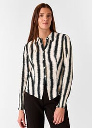 Petite Hazy Stripe Fitted Shirt