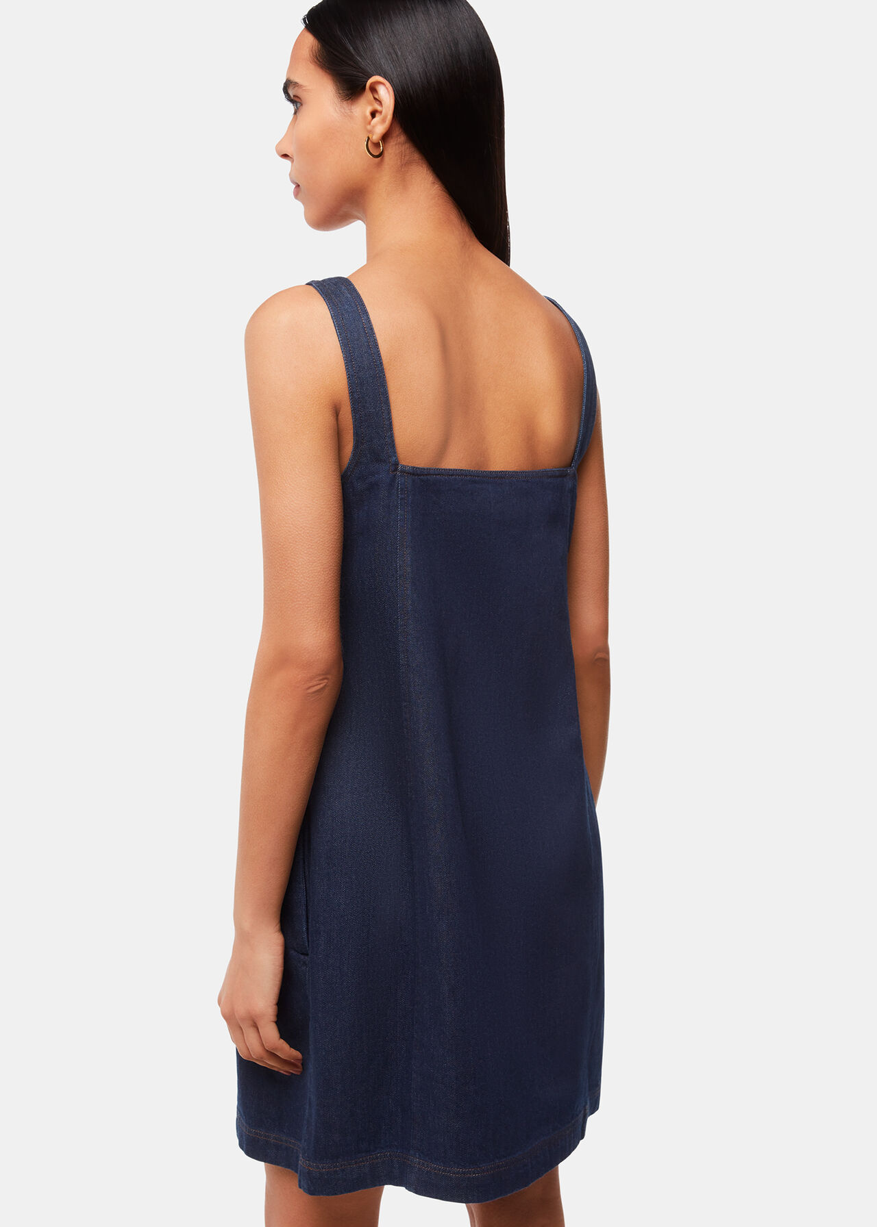 Eliza | Effortless Women's Denim Pinafore Midi Dress