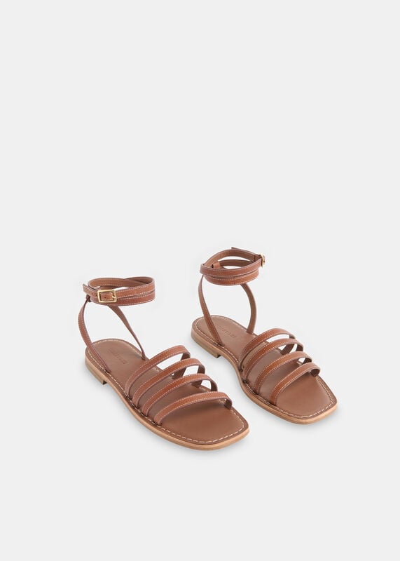 Tan Bruna Strappy Sandal