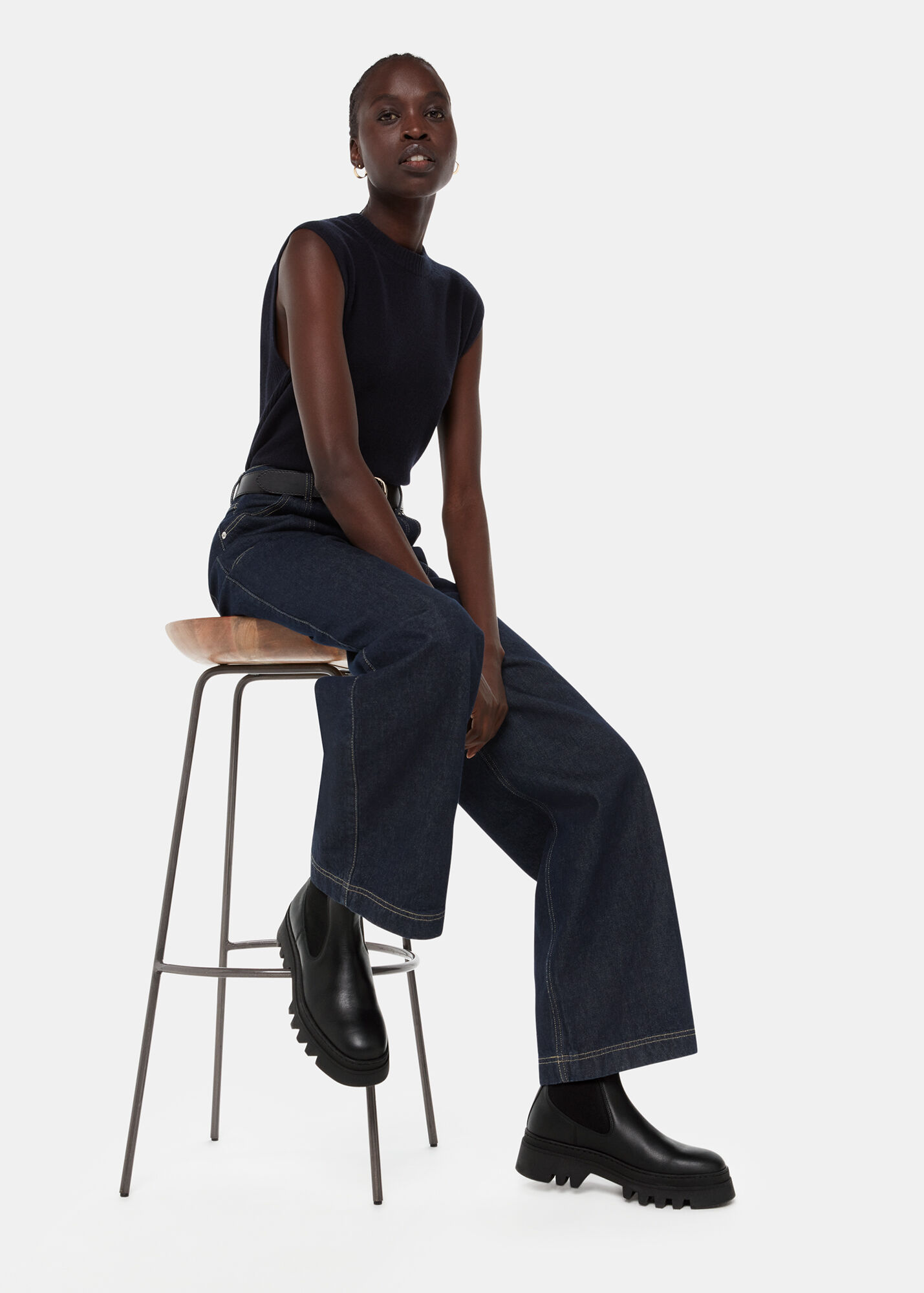 Black Hatton Chunky Chelsea Boot WHISTLES