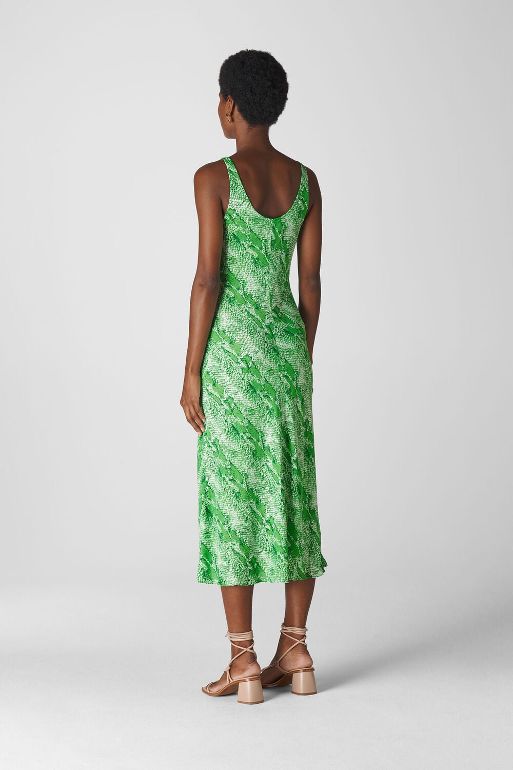 Python Print Slip Dress Green/Multi