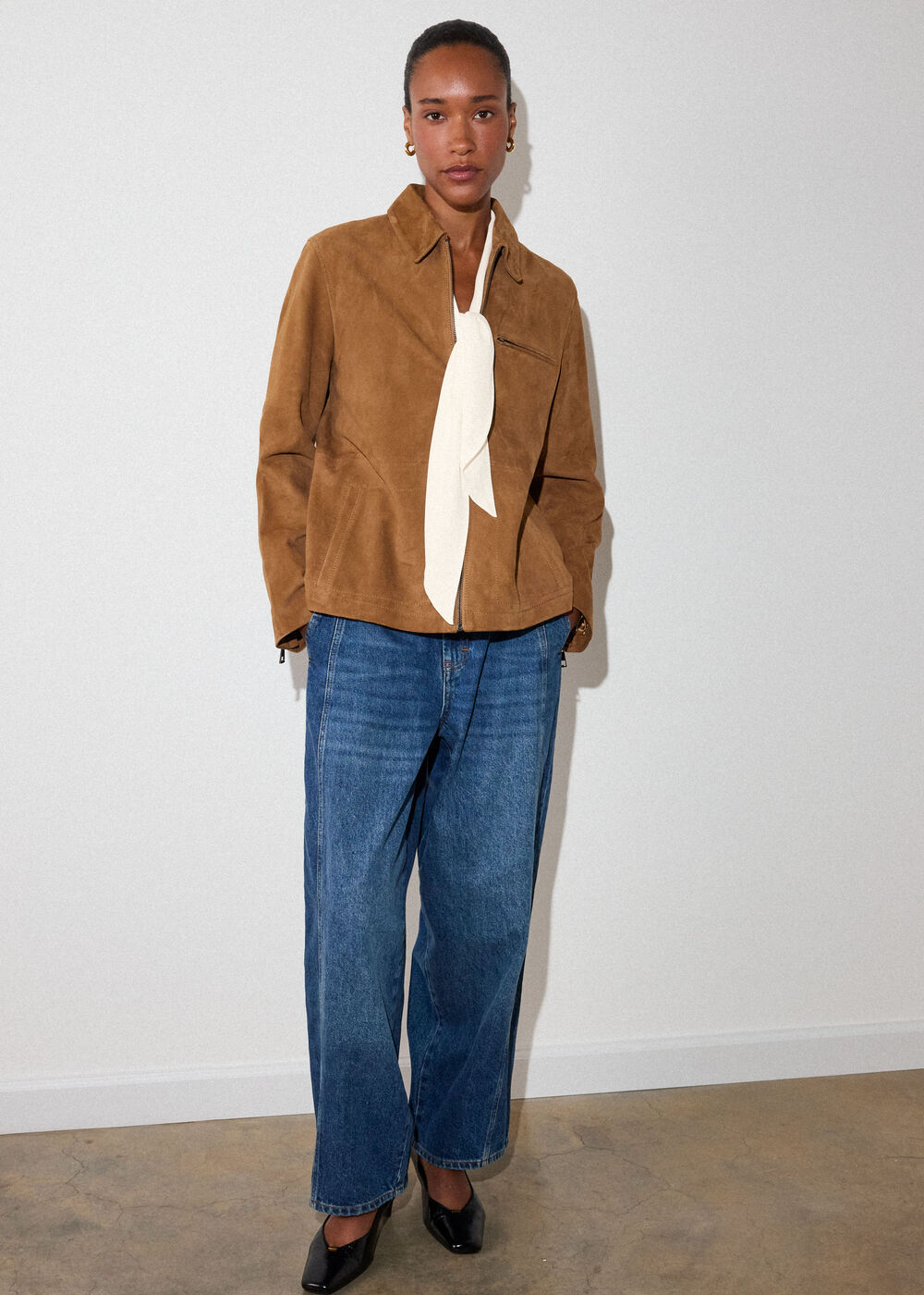 Tie Viscose Crepe Blouse