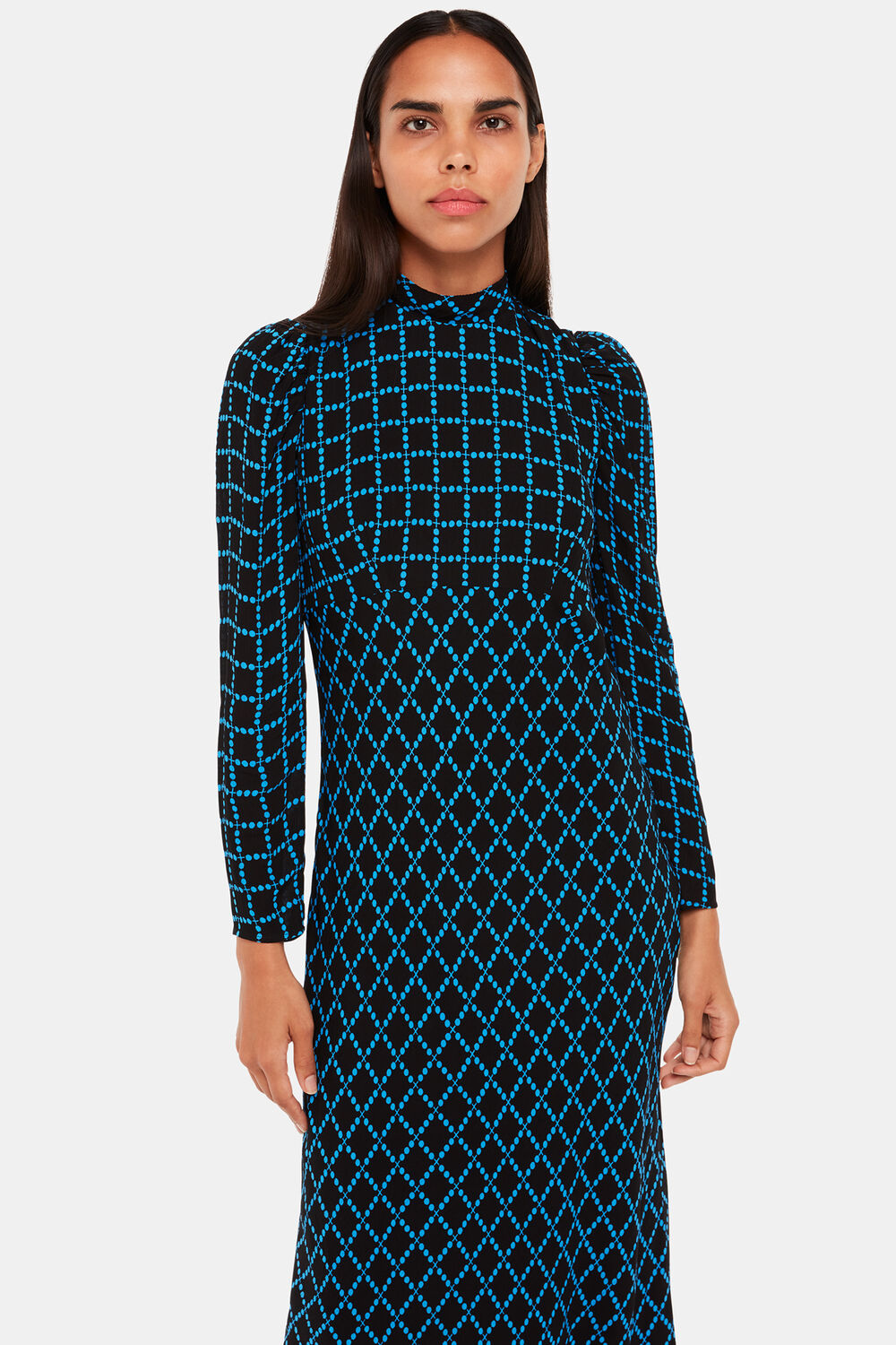 Abacus Check High Neck Dress