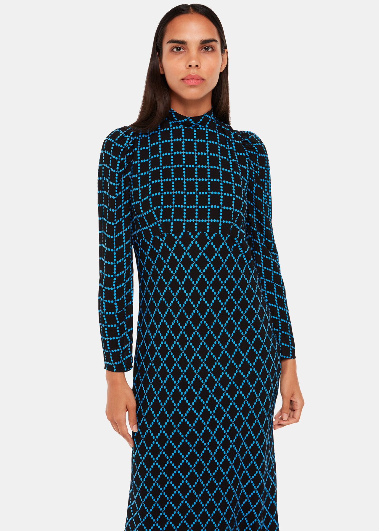 Abacus Check High Neck Dress