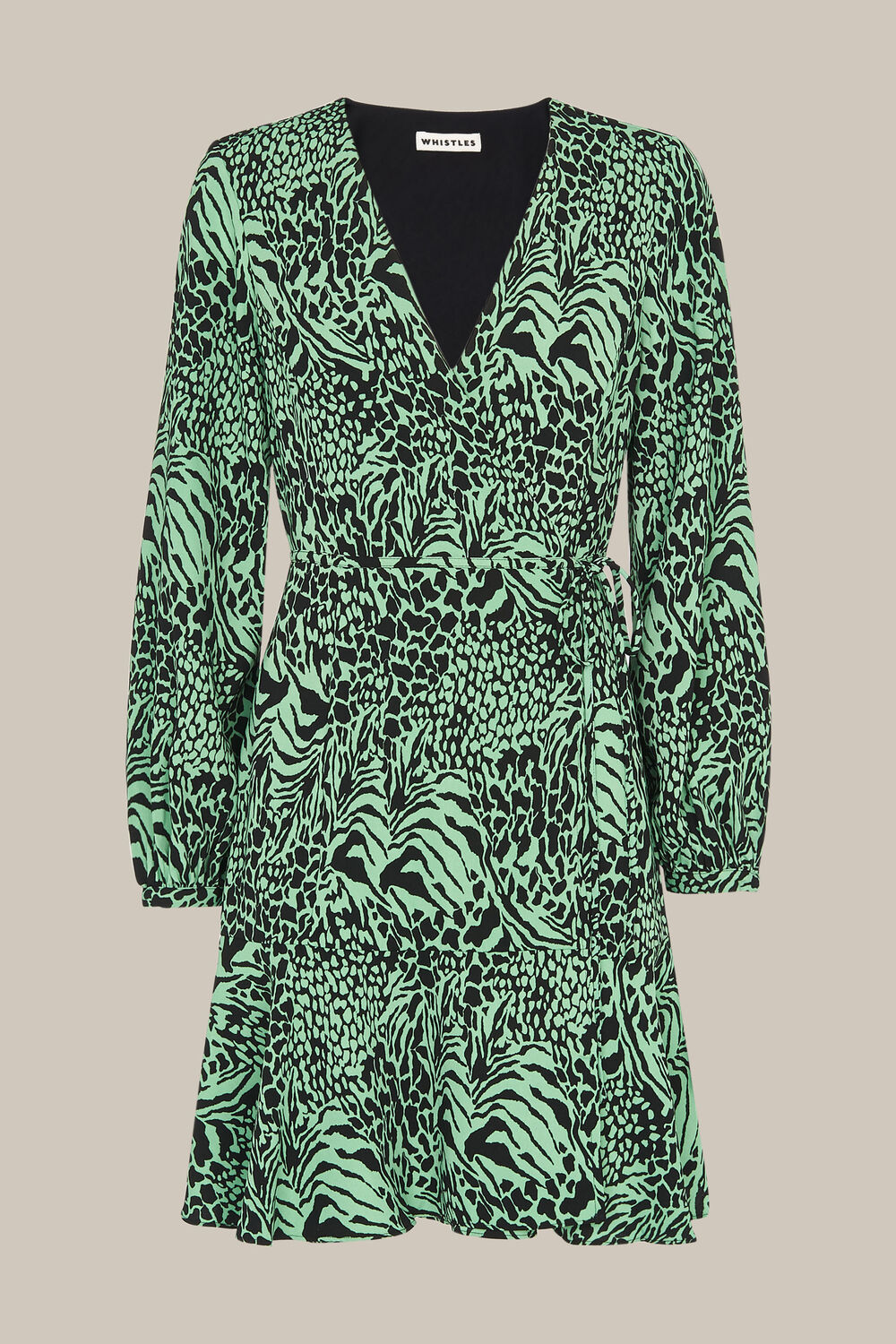 Multicolour Zebra Print Wrap Dress