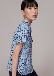 Giraffe Print Pocket Shirt