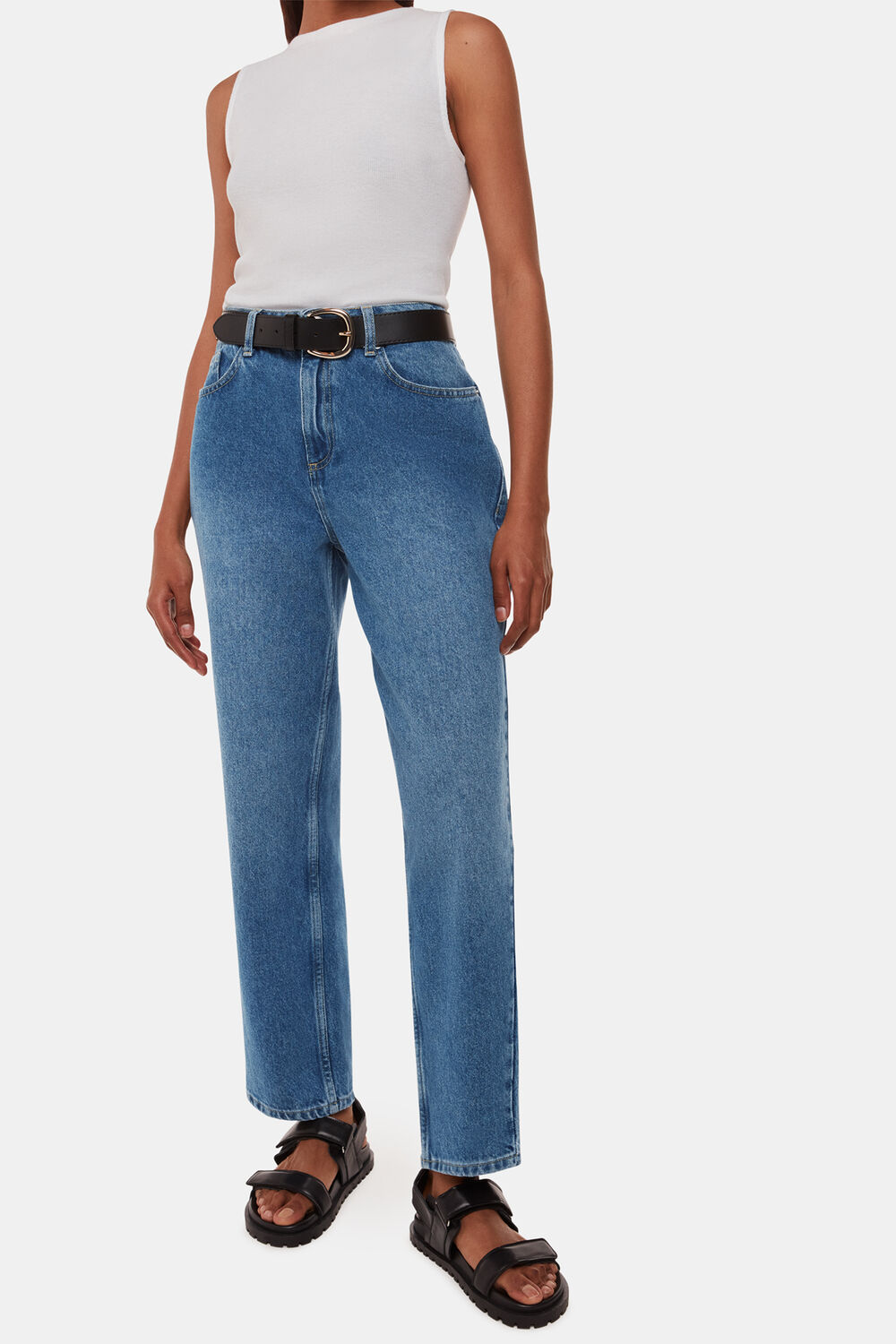 Petite Straight Leg Full Length Jean