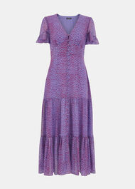 Petite Sketched Cheetah Dobby Dress