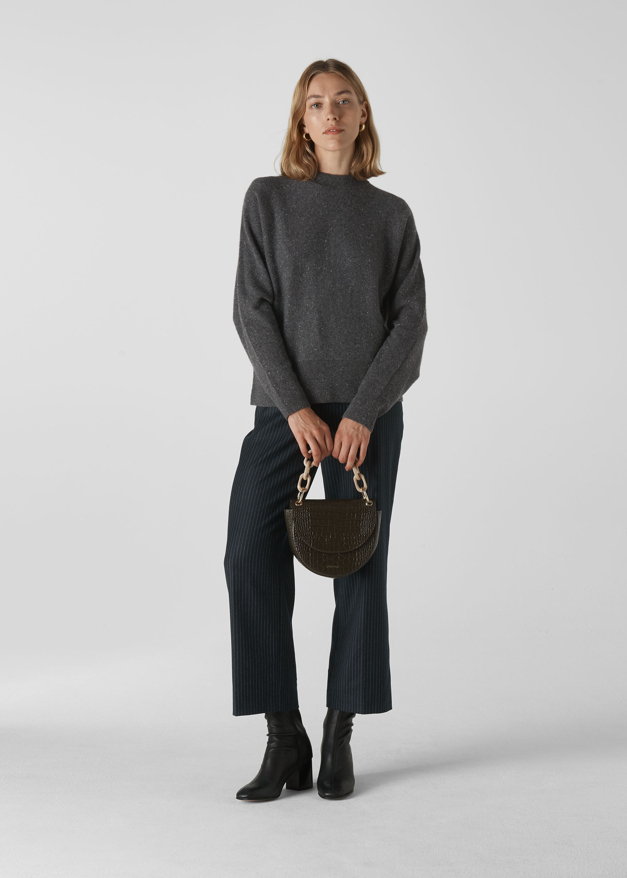 Dark grey cashmere jumper deals
