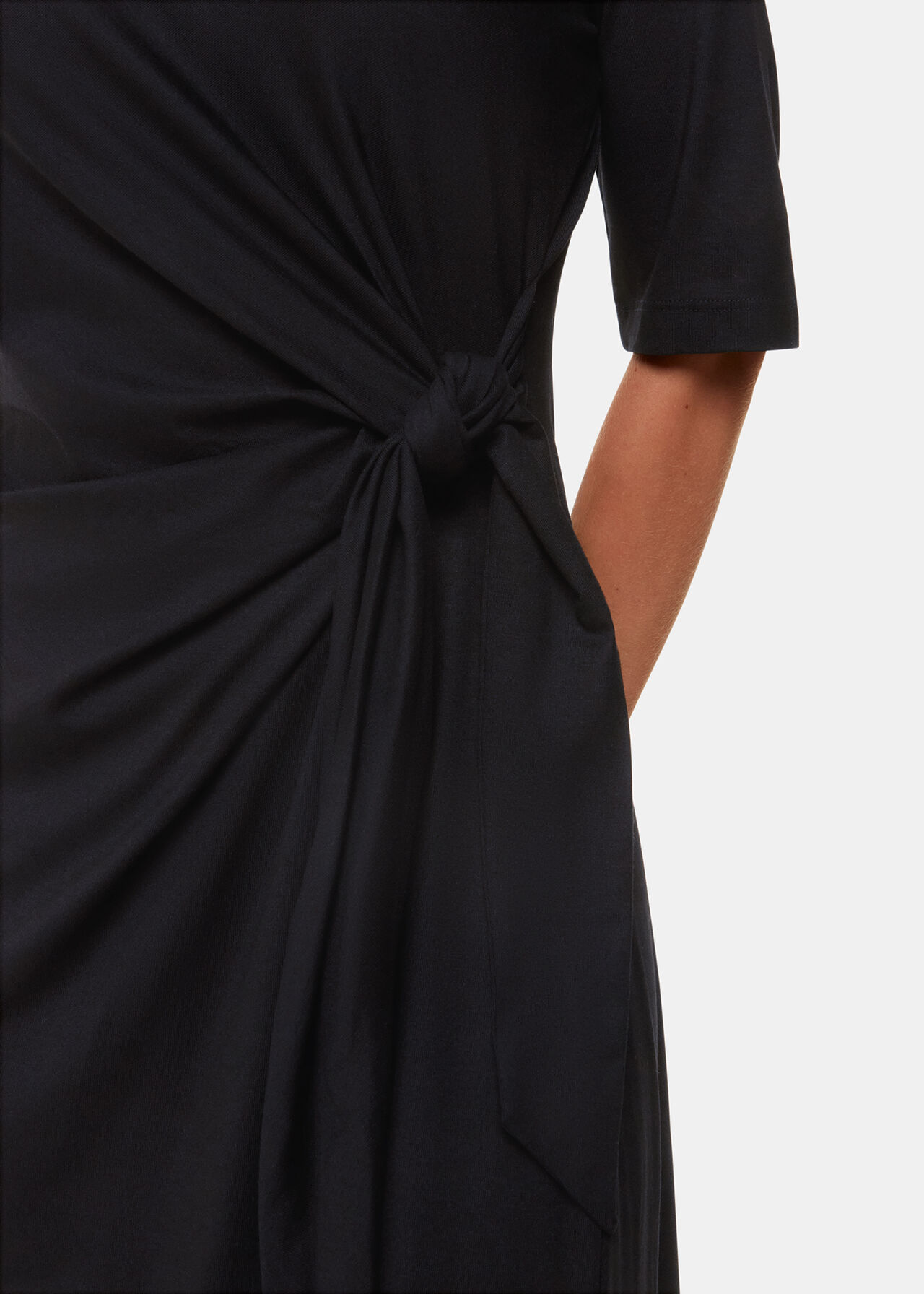 Twist Front Jersey Dress
