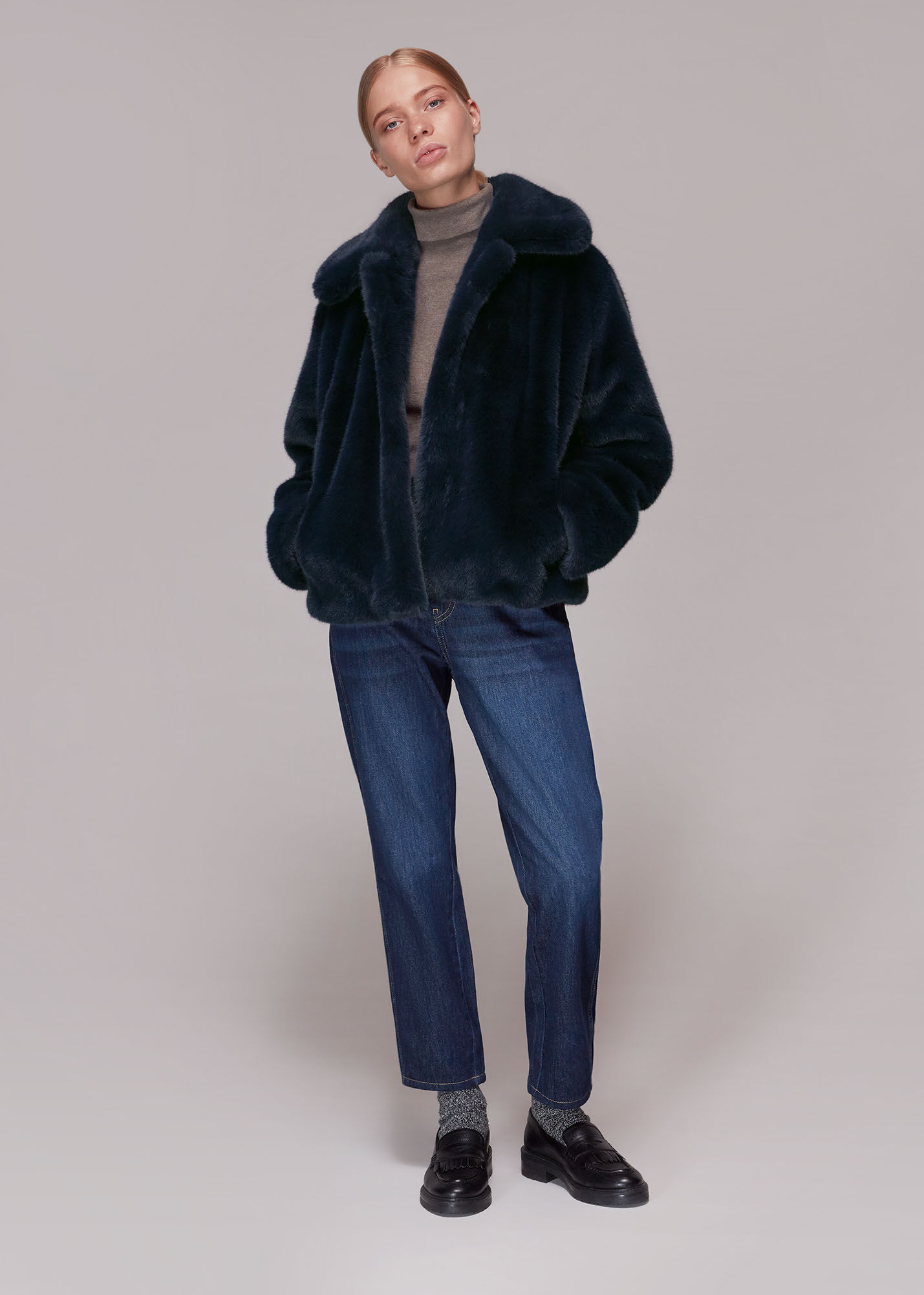 Whistles faux fur discount coat