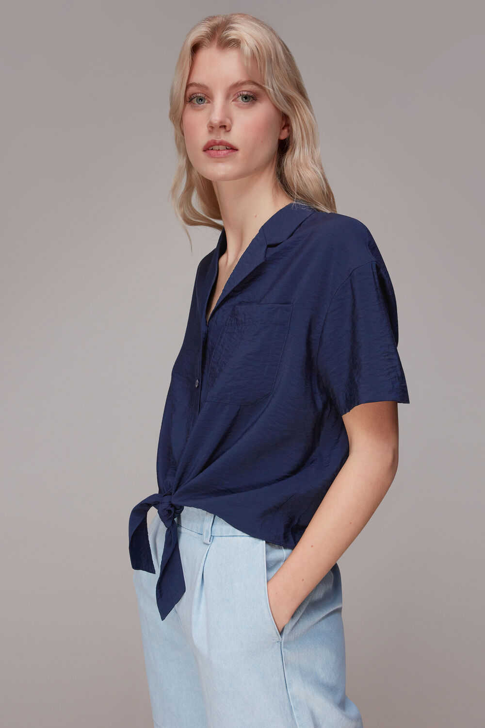 Nicola Tie Front Blouse