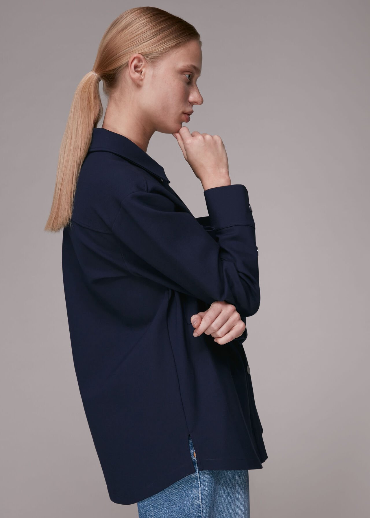 Ponte Jersey Overshirt