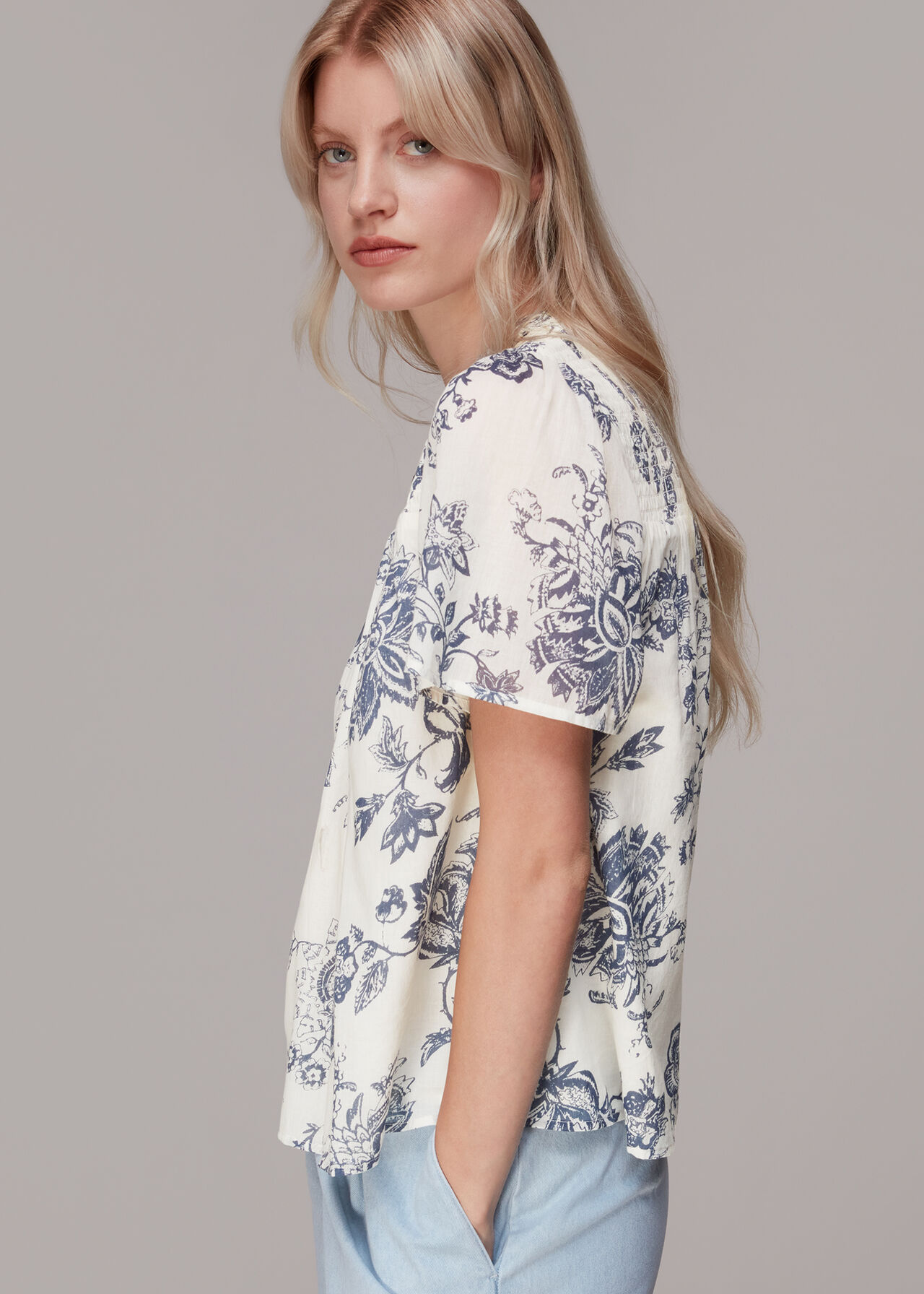 Contemporary Floral Blouse