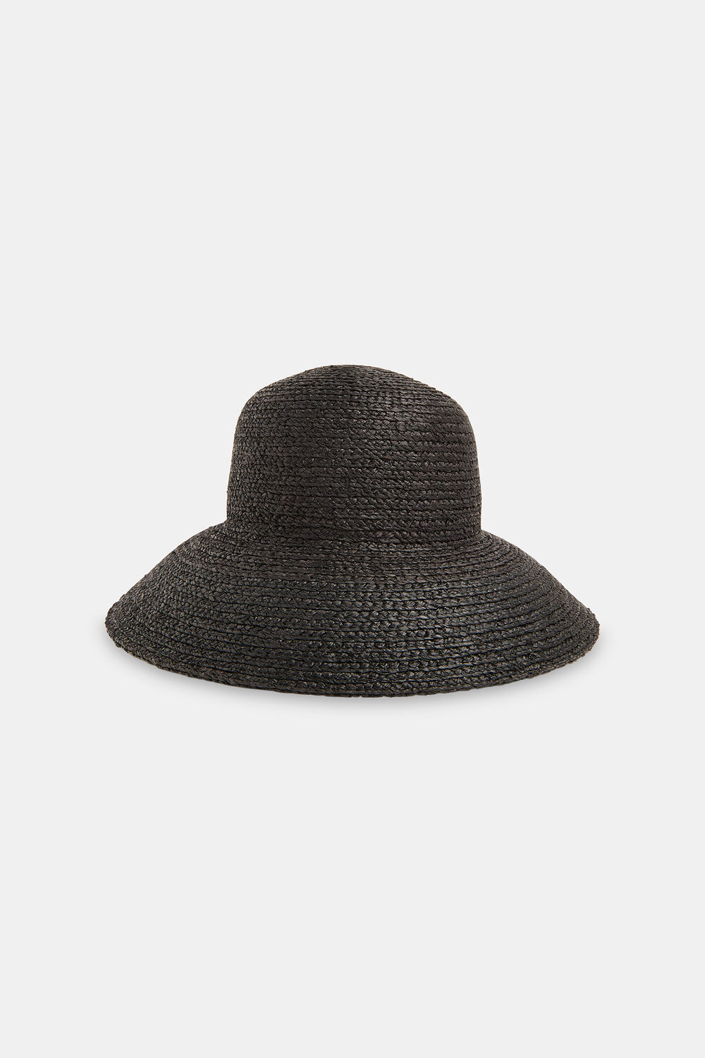 Black Wide Brim Straw Hat