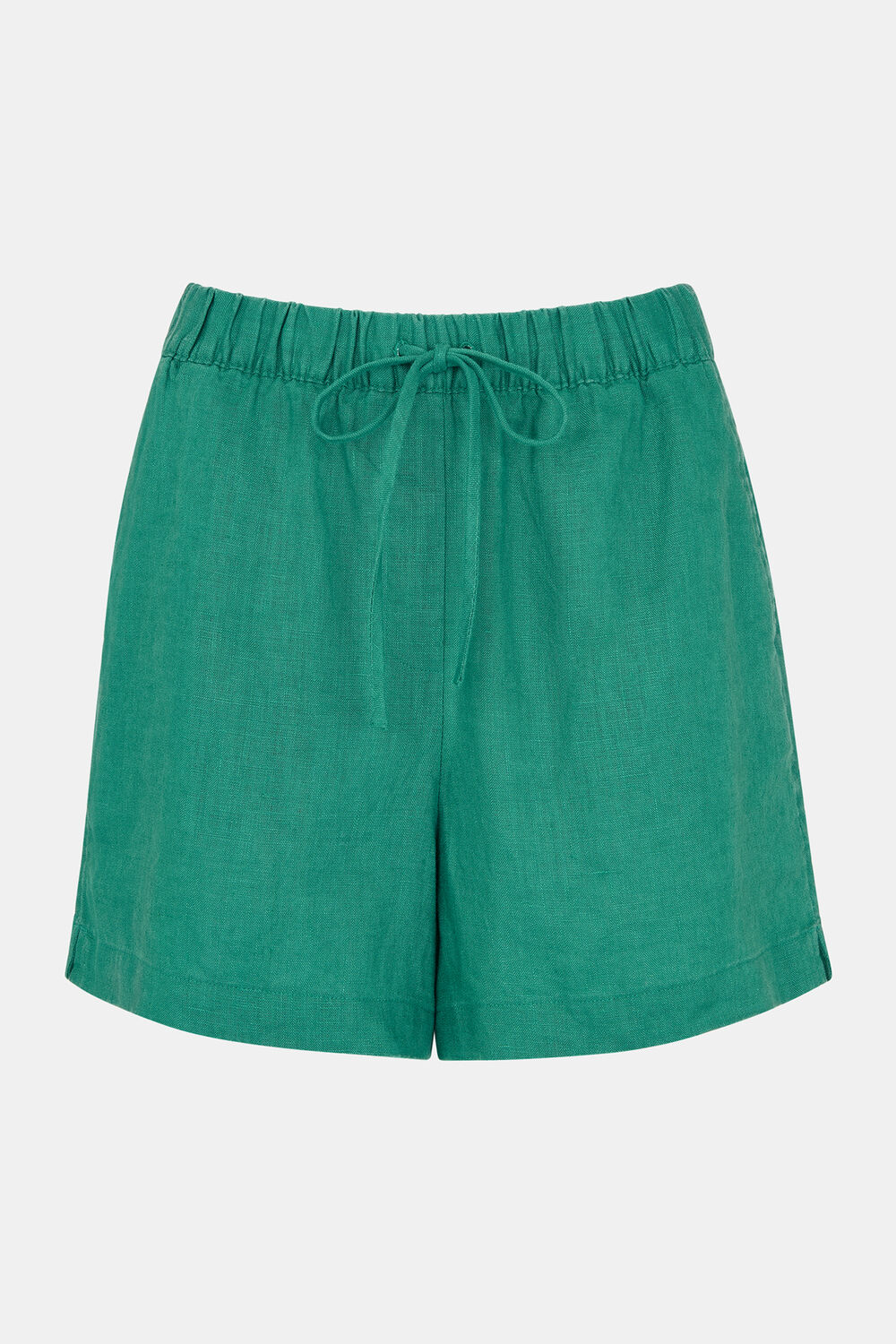 Green Linen Elasticated Short