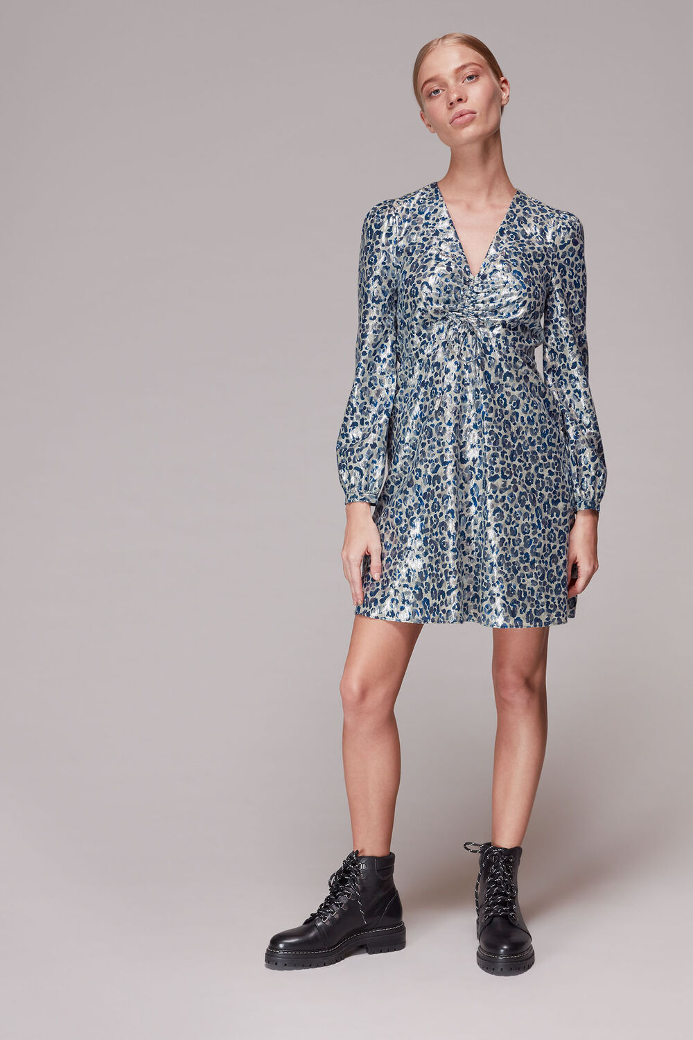Josie Metallic Silk Mix Dress