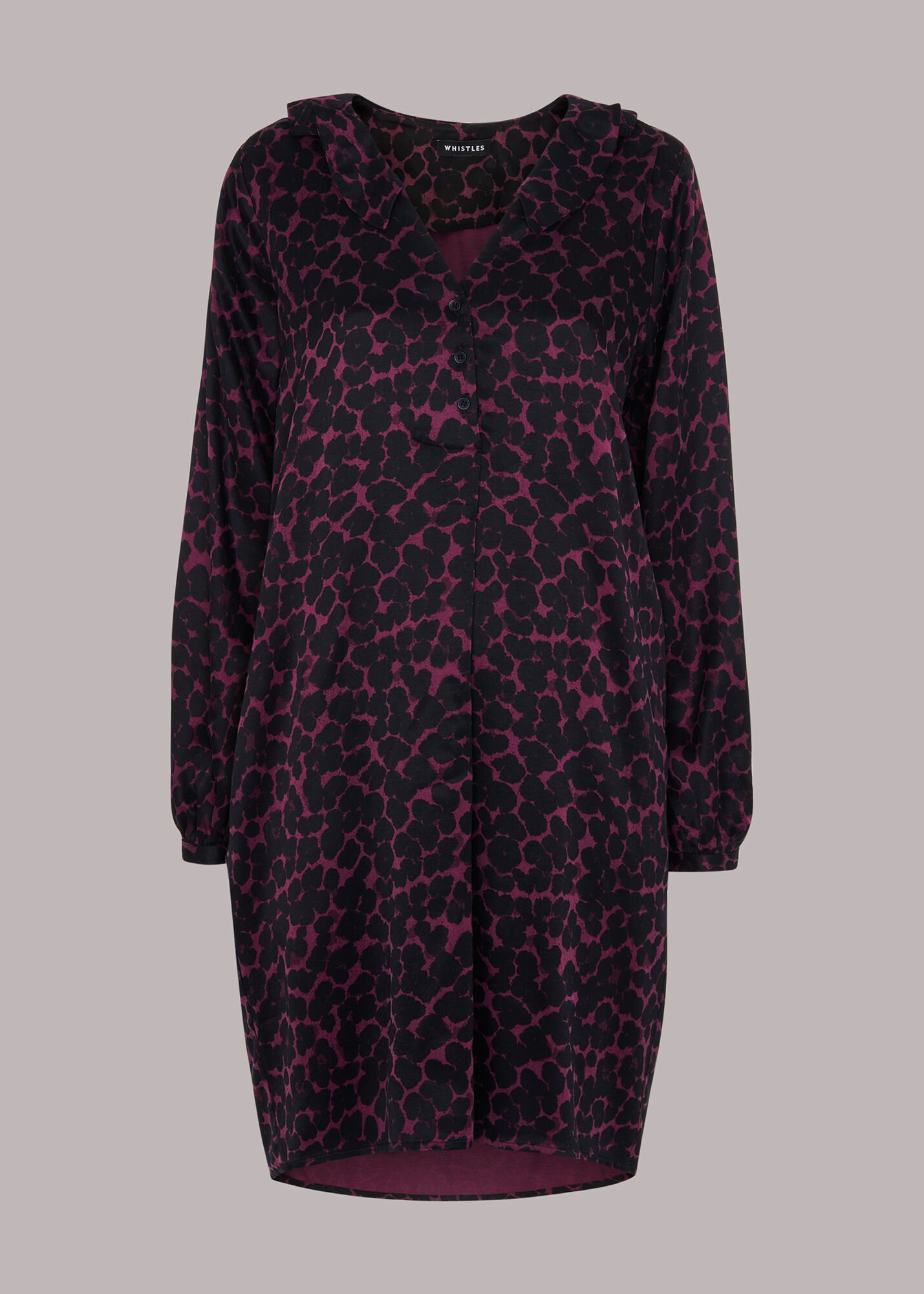 Pink Multi Smudge Animal Frill Dress WHISTLES