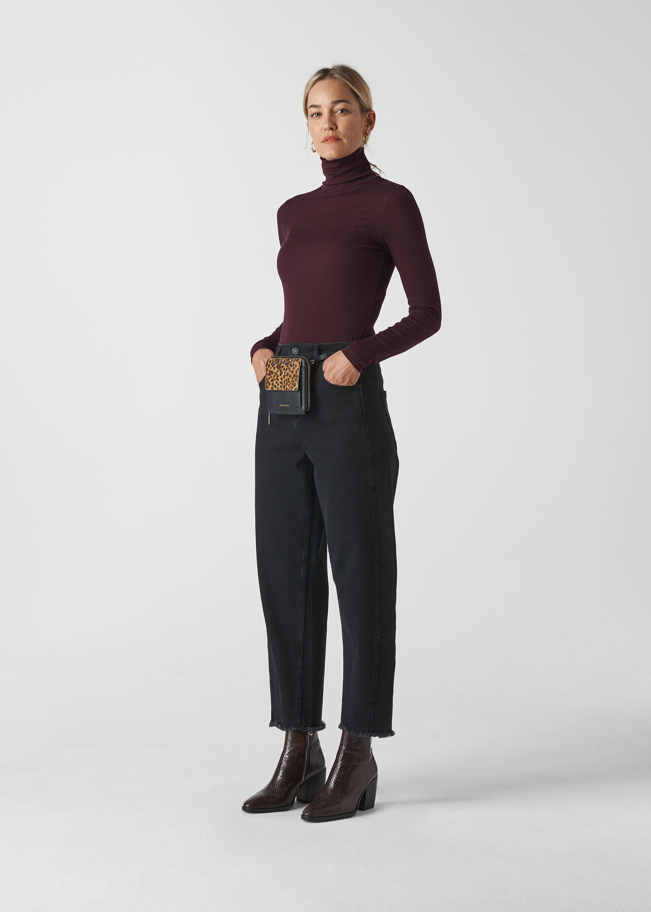 Essential Polo Neck Burgundy