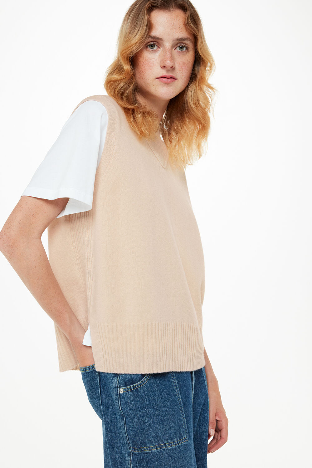 Wool V Neck Tank