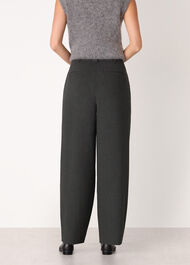 Petite Wool Blend Barrel Trouser