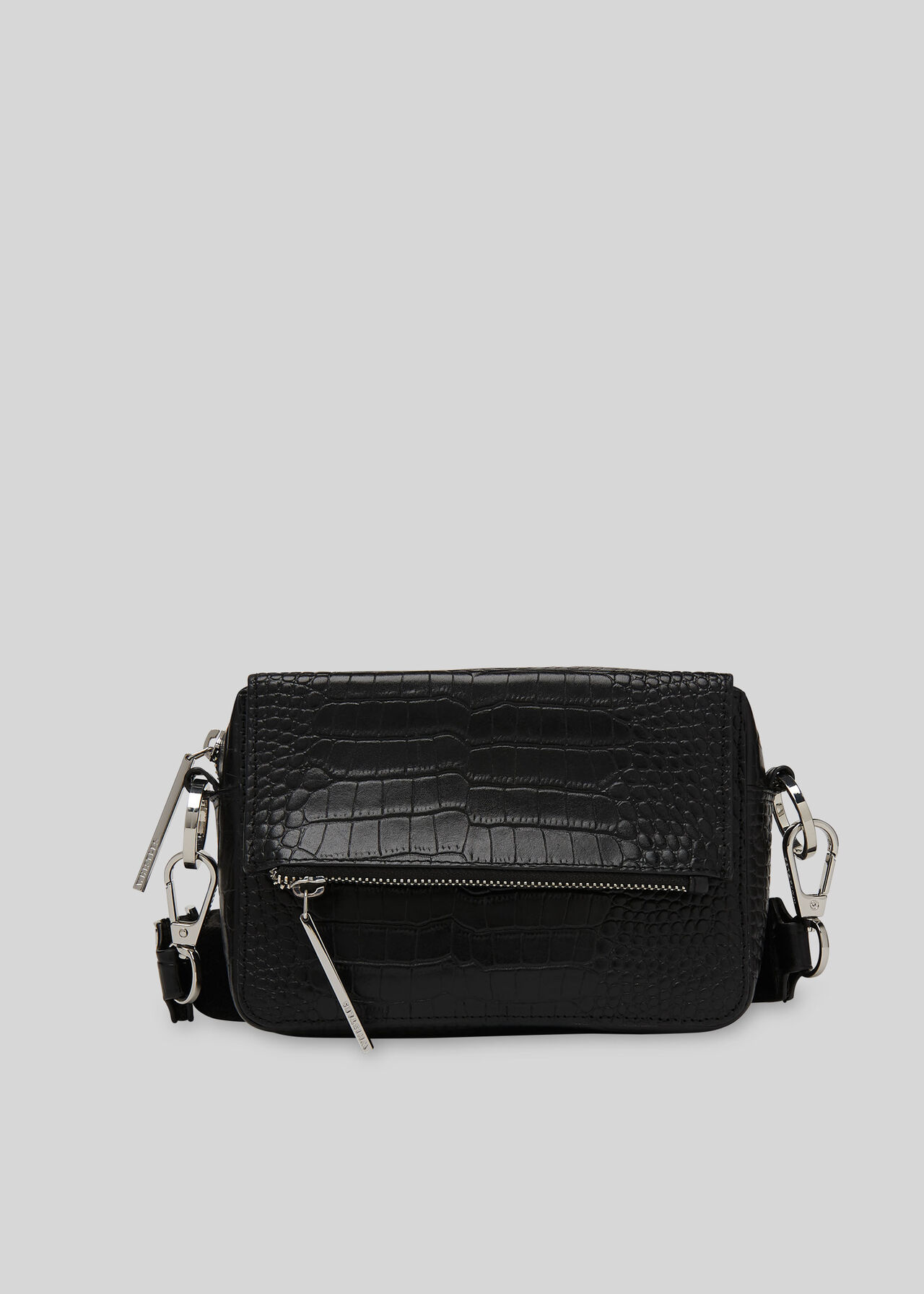 Millie Croc Crossbody Bag Black