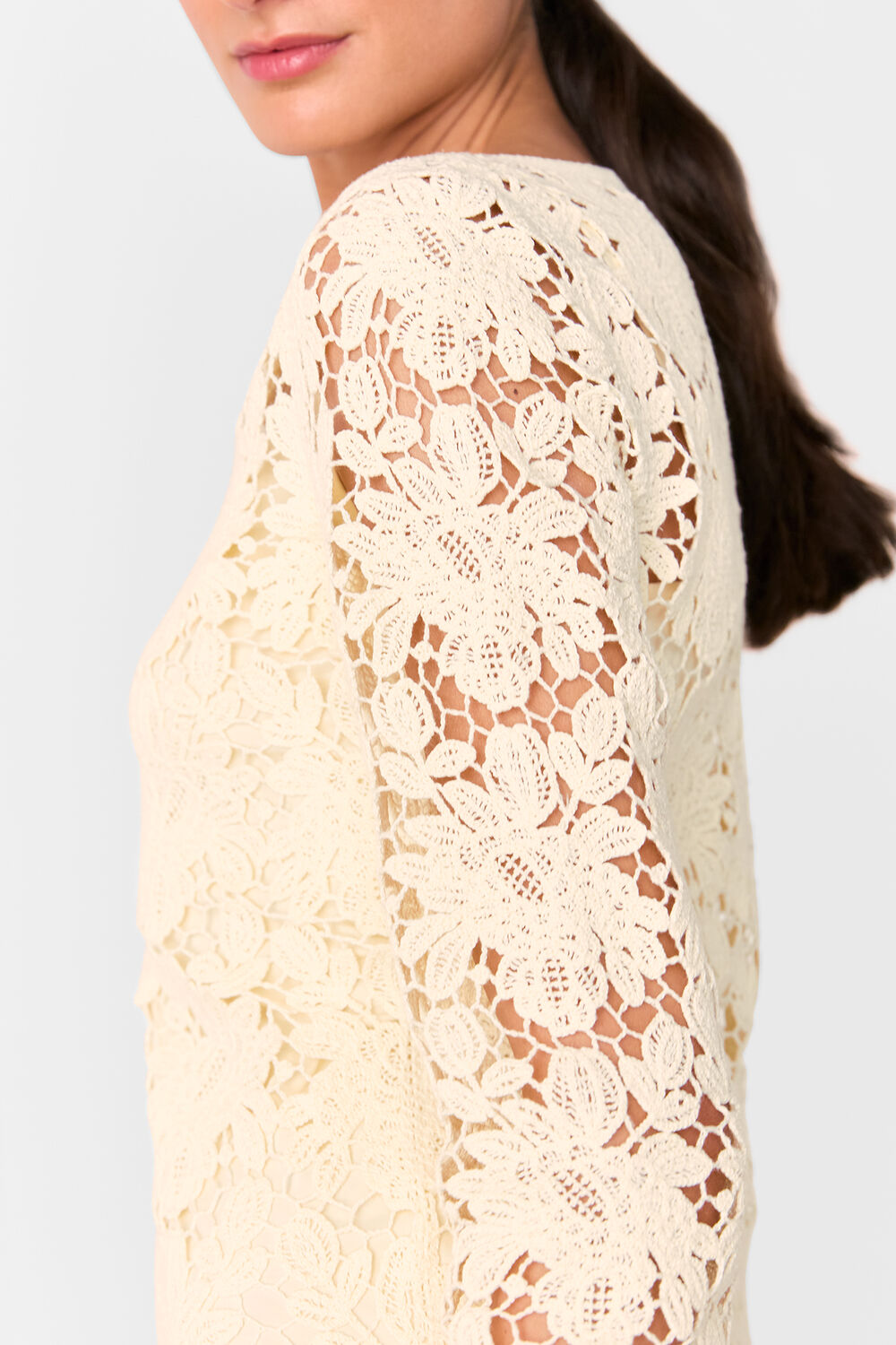 Floral Crochet Knit Dress