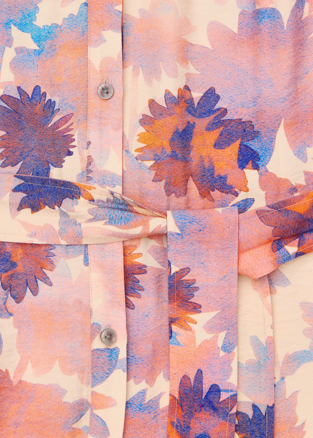 Floral Button Front Jumpsuit