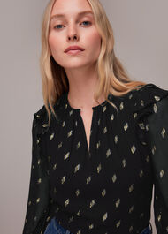 Metallic Dobby Top