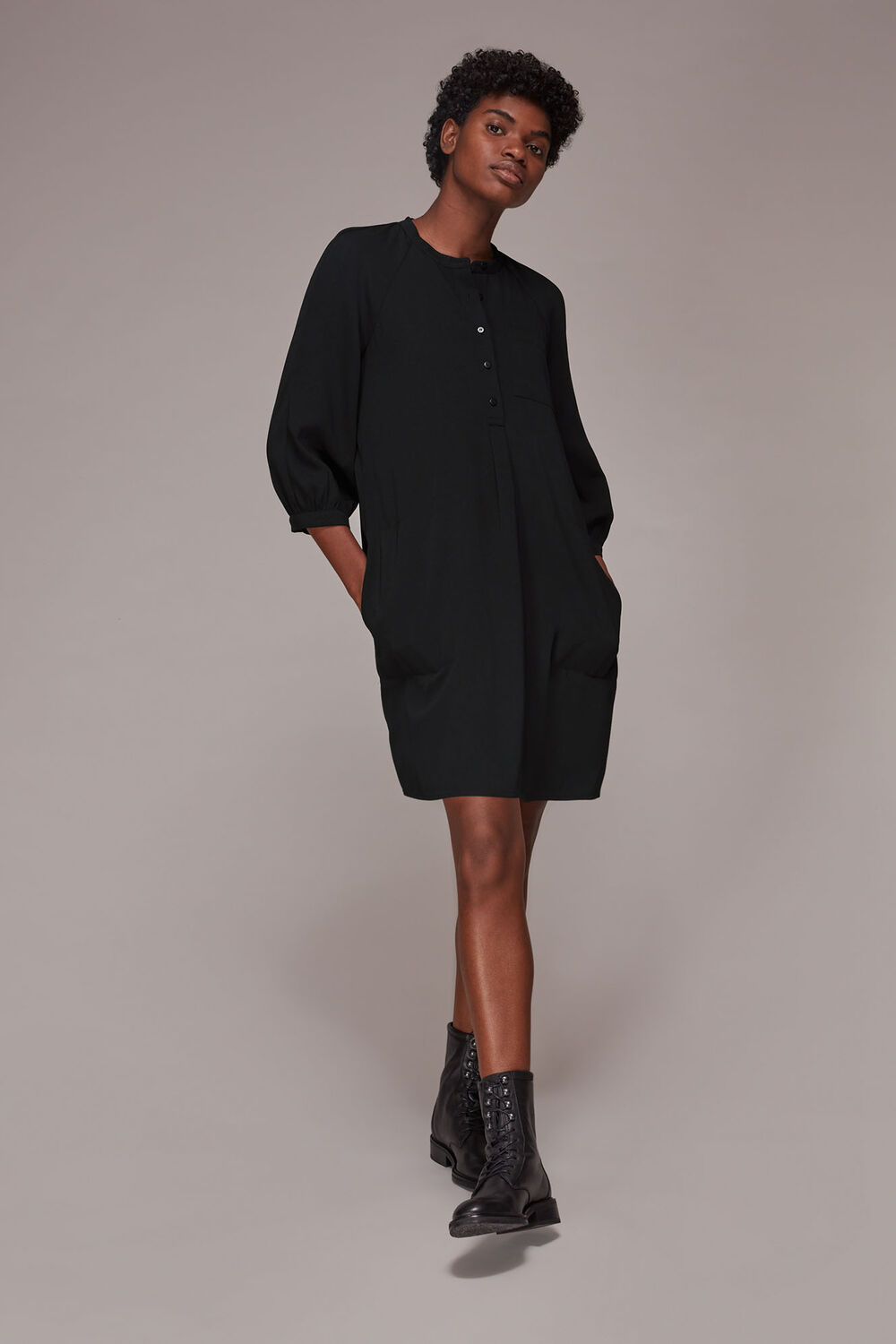Crepe Cocoon Dress
