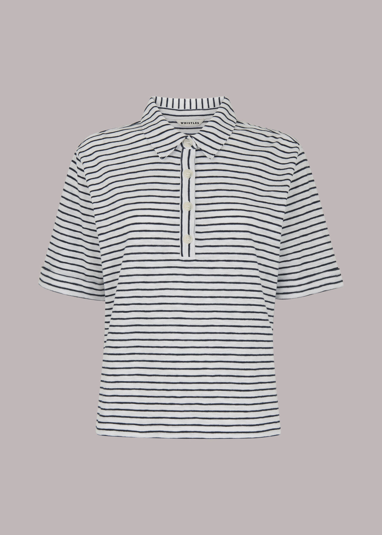 Cotton Polo Stripe Tee