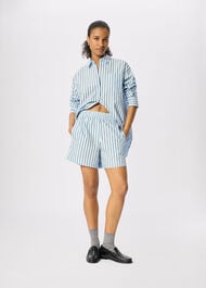 Cotton Poplin Stripe Short