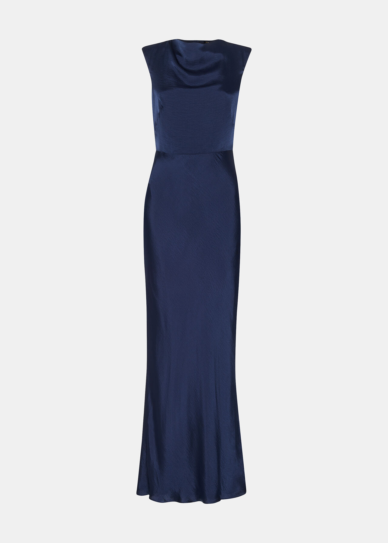 Cowl Neck Satin Maxi Dress