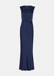 Cowl Neck Satin Maxi Dress