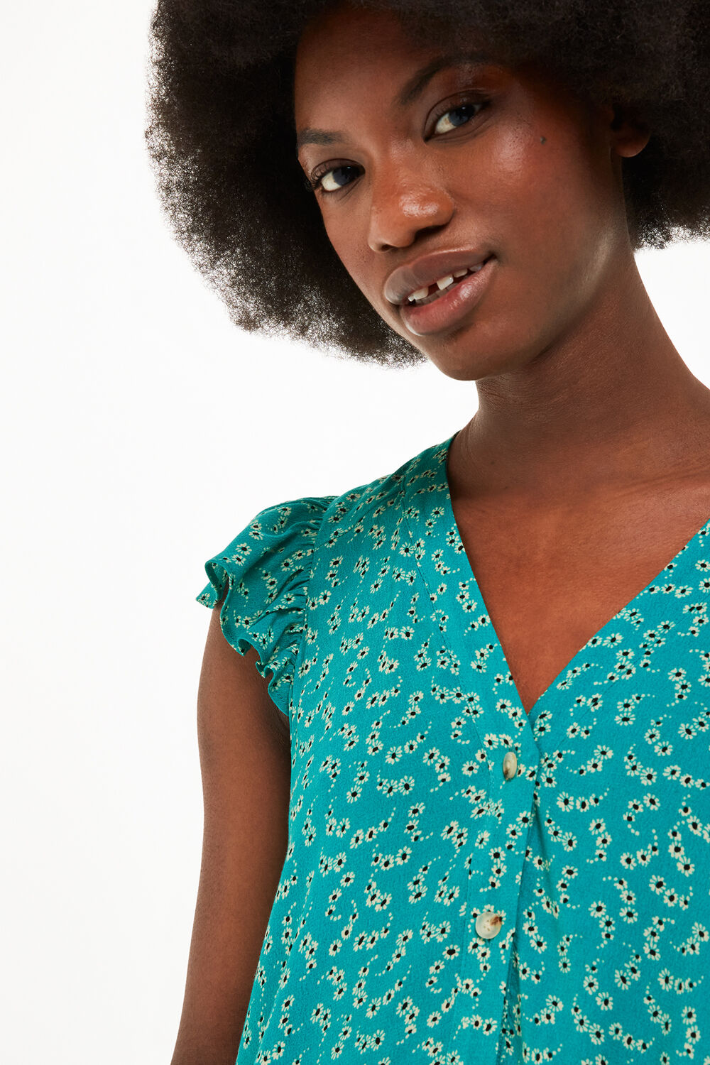 Petite Floral Crescent Flippy Dress