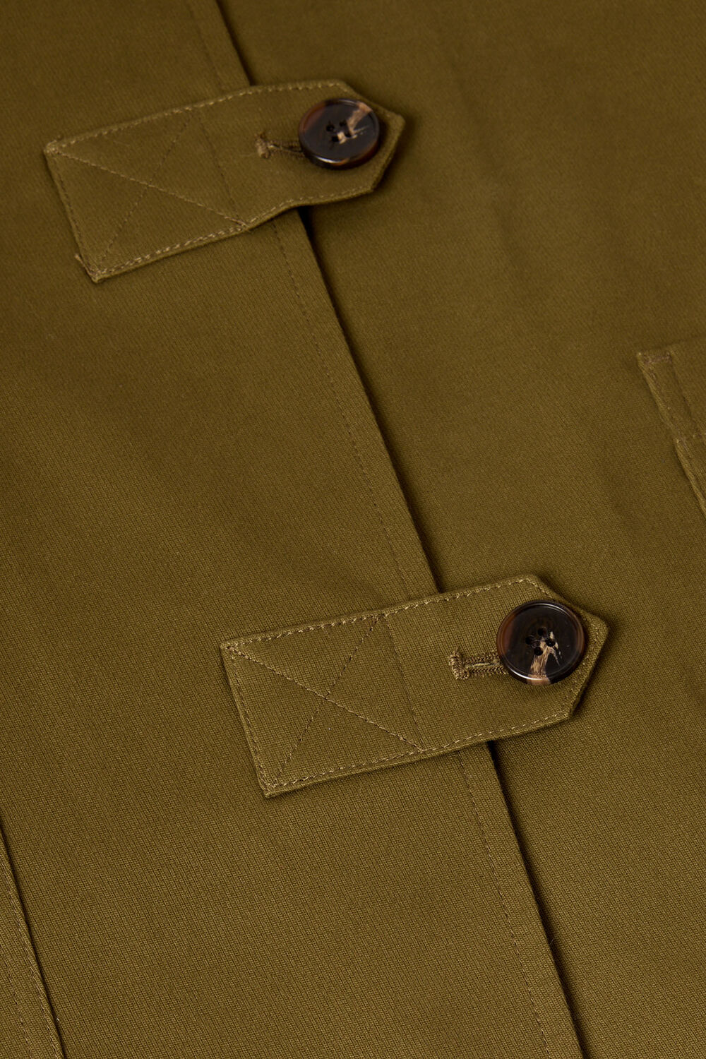 Khaki Corduroy Collar Jacket