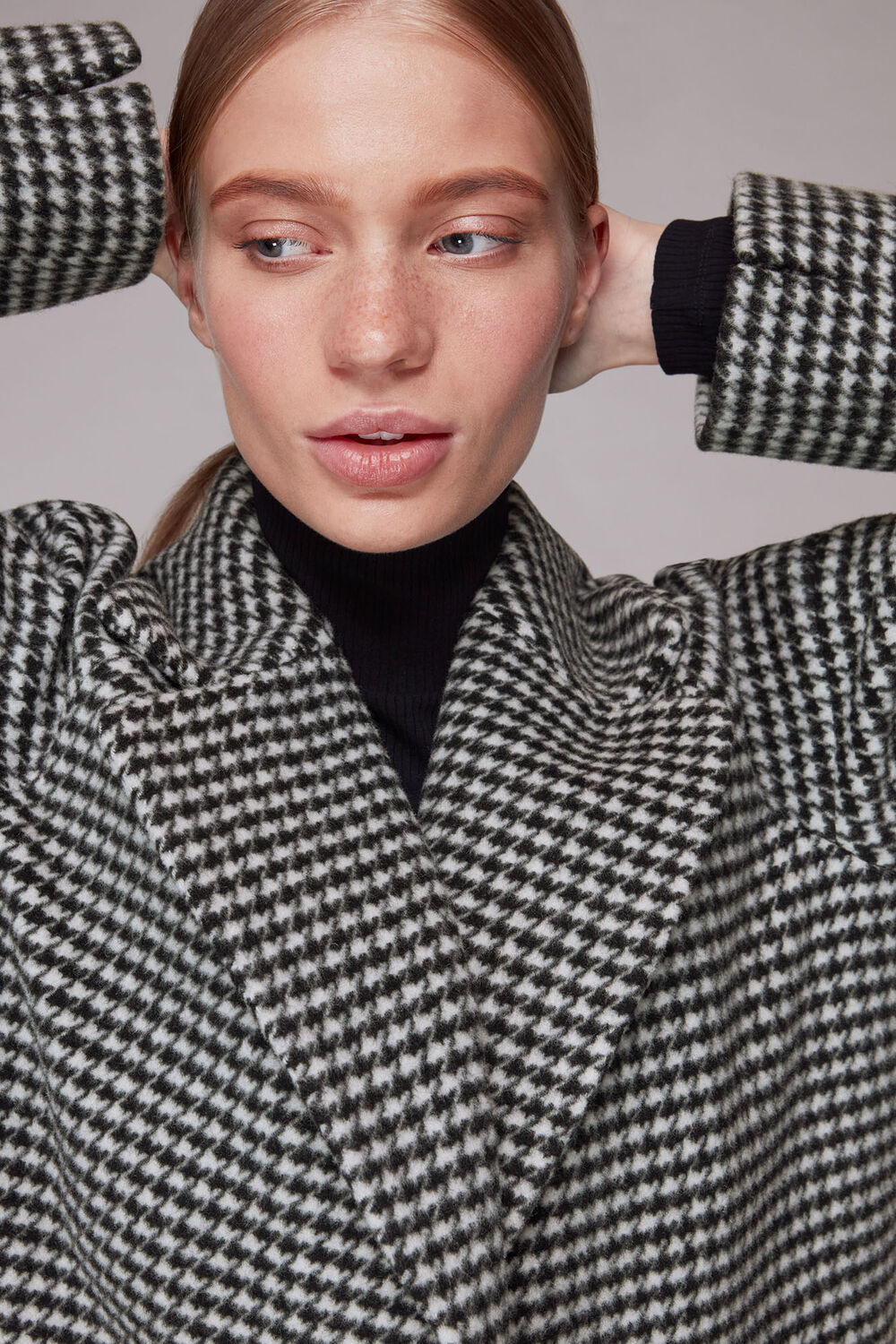 Mini Check Cocoon Coat