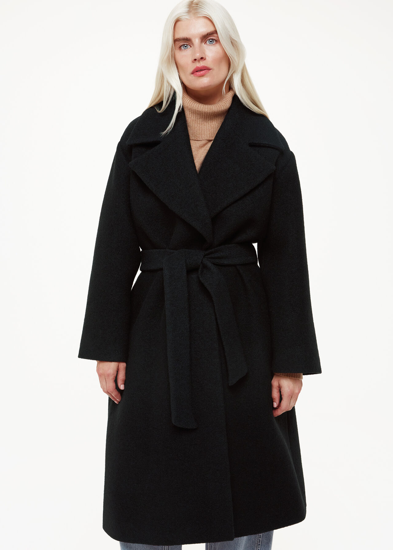 Petite Lorna Wrap Wool Coat