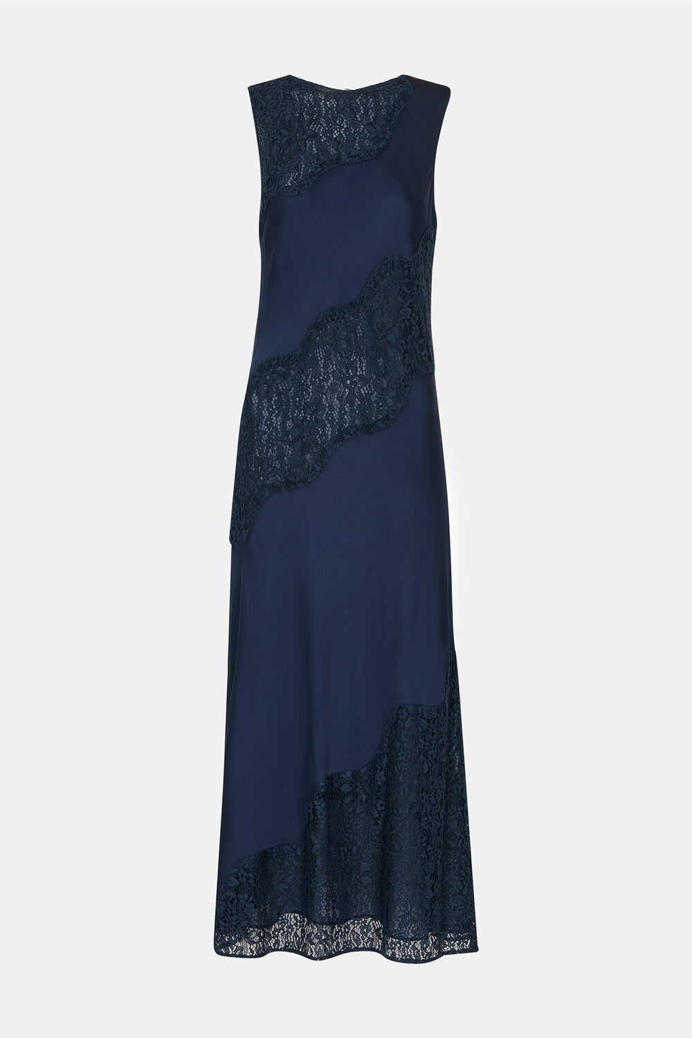 Lace Insert Midi Dress