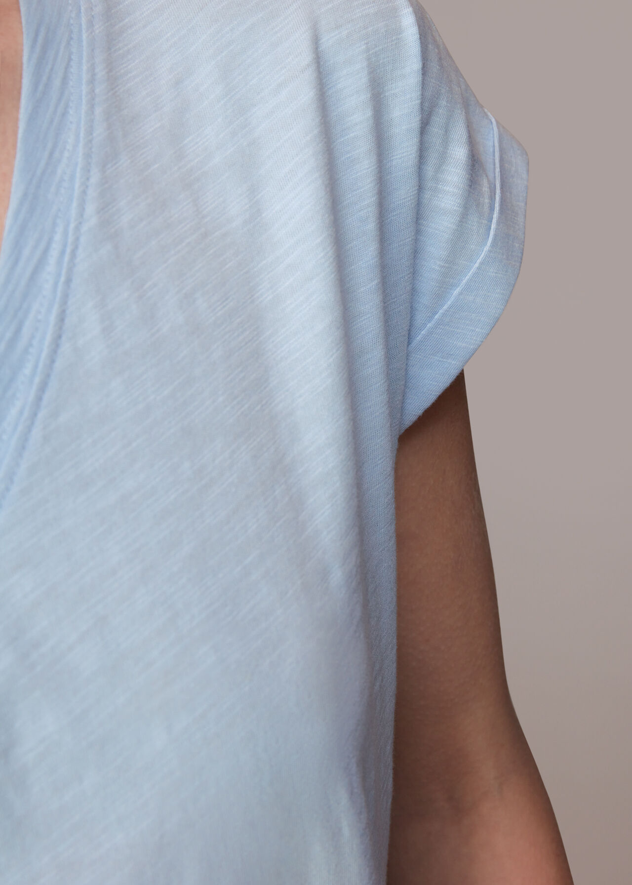 Willa V Neck Cap Sleeve Tee