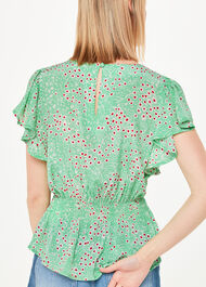 Daisy Meadow Frill Sleeve Top