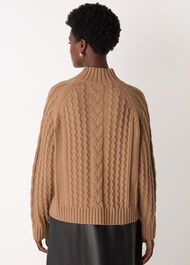 Cable Wool Mix Detail Knit